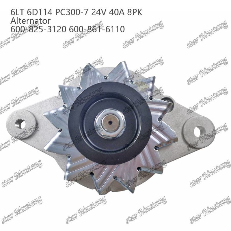 Alternador 6LT 6D114 PC300-7 24V 40A 8PK 600-825-3120 600-861-6110