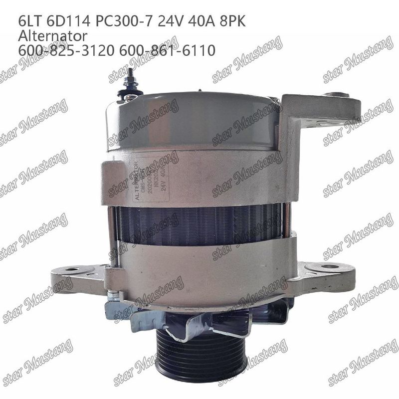 Alternador 6LT 6D114 PC300-7 24V 40A 8PK 600-825-3120 600-861-6110