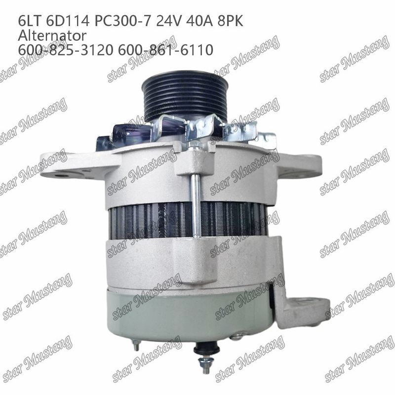 Alternador 6LT 6D114 PC300-7 24V 40A 8PK 600-825-3120 600-861-6110