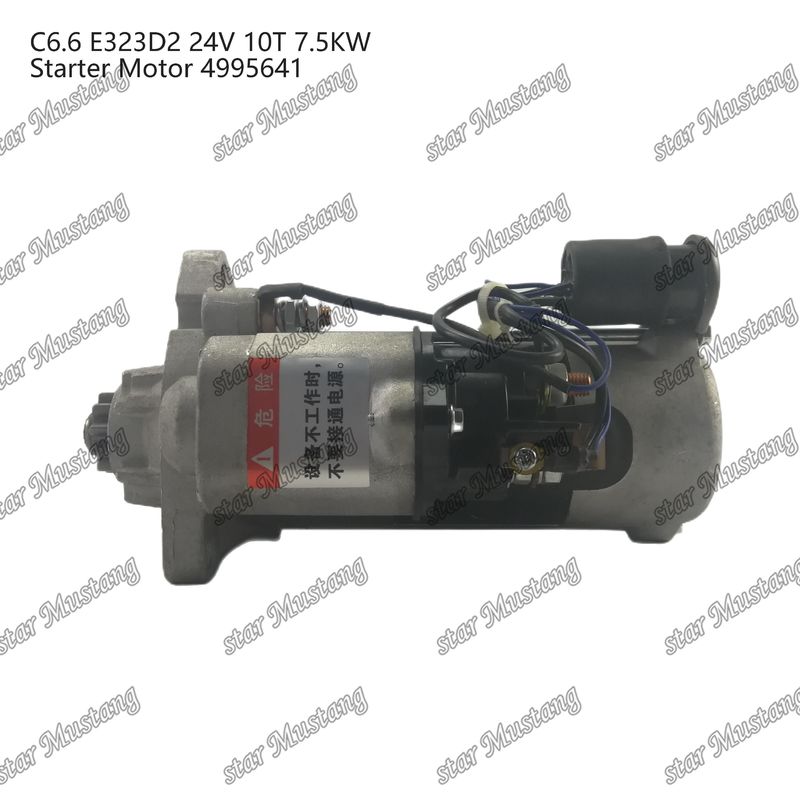 Motor de arranque do motor C6.6 E323D2 24V 10T 7.5KW 4995641 Para peças sobressalentes do motor Caterpillar