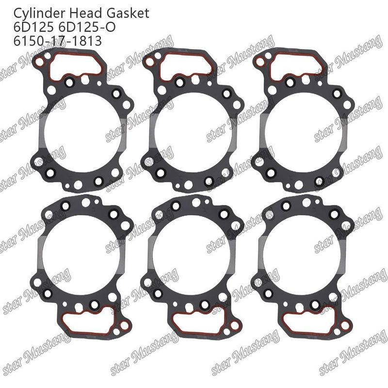 Garrafa de cabeça de cilindro 6D125 6D125-O 6150-17-1813 Para peças sobressalentes de motores KUMATSU