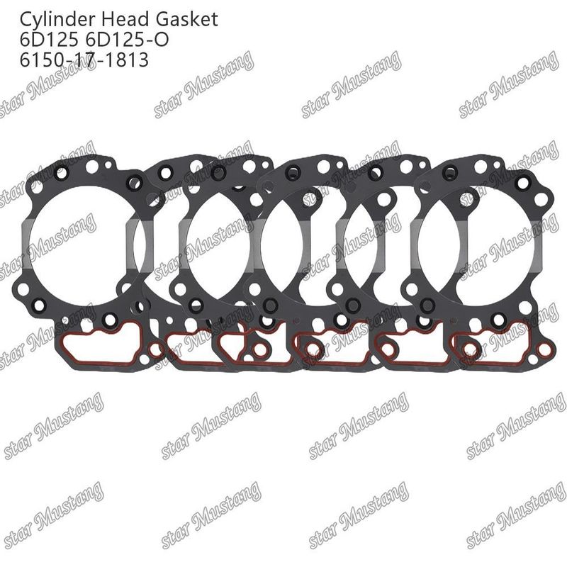 Garrafa de cabeça de cilindro 6D125 6D125-O 6150-17-1813 Para peças sobressalentes de motores KUMATSU