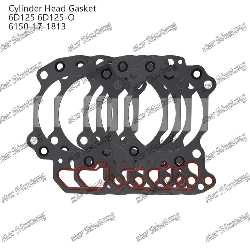 Garrafa de cabeça de cilindro 6D125 6D125-O 6150-17-1813 Para peças sobressalentes de motores KUMATSU