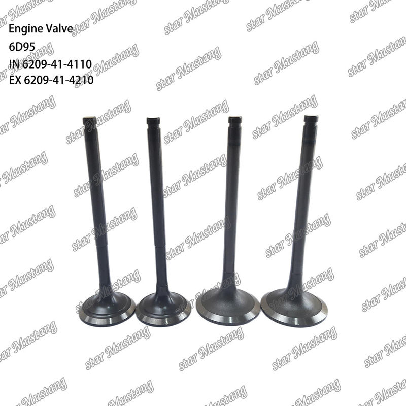 Valva 6D95 IN 6209-41-4110 EX 6209-41-4210 Adequada para peças sobressalentes de motores Komatsu