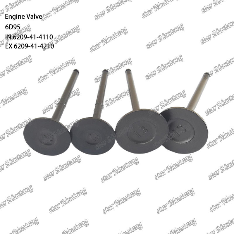 Valva 6D95 IN 6209-41-4110 EX 6209-41-4210 Adequada para peças sobressalentes de motores Komatsu