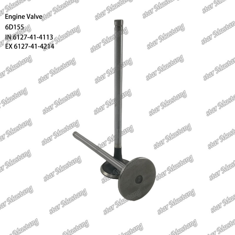 Válvula 6D155 IN 6127-41-4113 EX 6127-41-4214 Adequada para peças sobressalentes de motores Komatsu