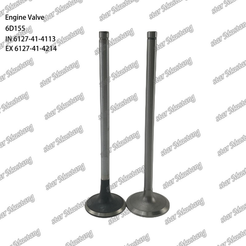 Válvula 6D155 IN 6127-41-4113 EX 6127-41-4214 Adequada para peças sobressalentes de motores Komatsu