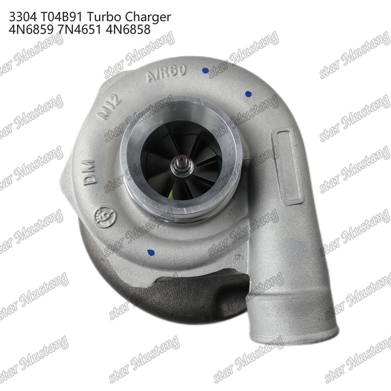 Turbocompressor T04B91 3304 4N6859 7N4651 4N6858 Parte do motor com estrutura integrada e 6 meses