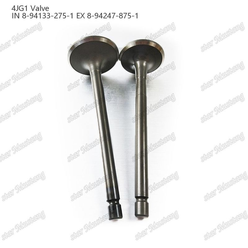 Válvula 4JG1 IN 8-94133-275-1 EX 8-94247-875-1 para peças sobressalentes de motores Isuzu