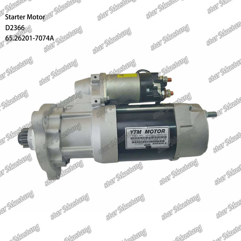 D2366 Motor de arranque Motor 39MT 24V 9.0KW 11T 65.26201-7074A Para DOOSAN DAEWOO Peças sobressalentes do motor
