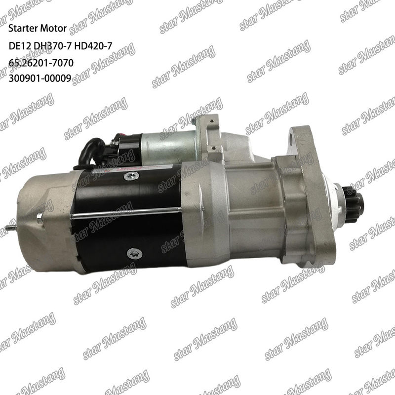 DE12 DH370-7 HD420-7 Motor de arranque de motor 24V 11T 9KW 65.26201-7070 300901-00009 Para DOOSAN DAEWOO Peças sobressalentes de motor