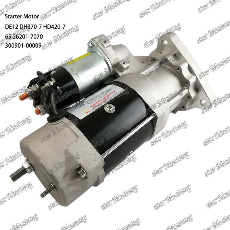 DE12 DH370-7 HD420-7 Motor de arranque de motor 24V 11T 9KW 65.26201-7070 300901-00009 Para DOOSAN DAEWOO Peças sobressalentes de motor