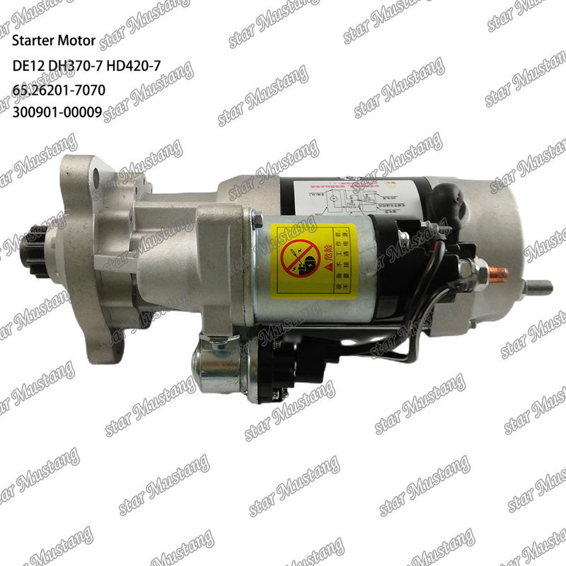 DE12 DH370-7 HD420-7 Motor de arranque de motor 24V 11T 9KW 65.26201-7070 300901-00009 Para DOOSAN DAEWOO Peças sobressalentes de motor