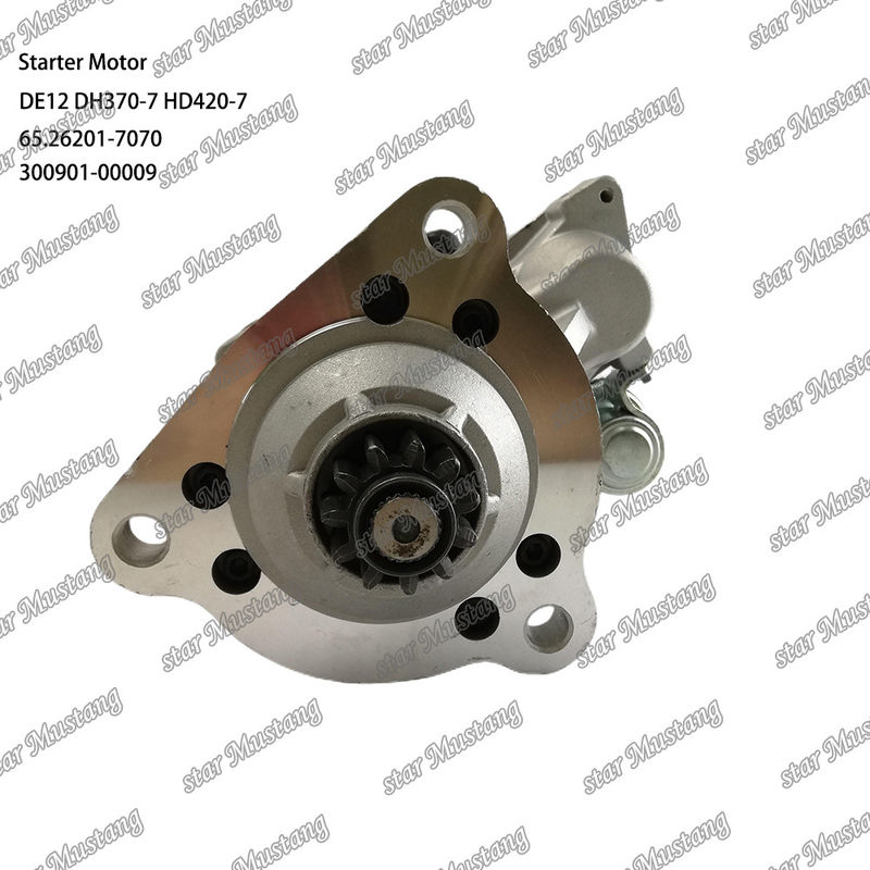 DE12 DH370-7 HD420-7 Motor de arranque de motor 24V 11T 9KW 65.26201-7070 300901-00009 Para DOOSAN DAEWOO Peças sobressalentes de motor