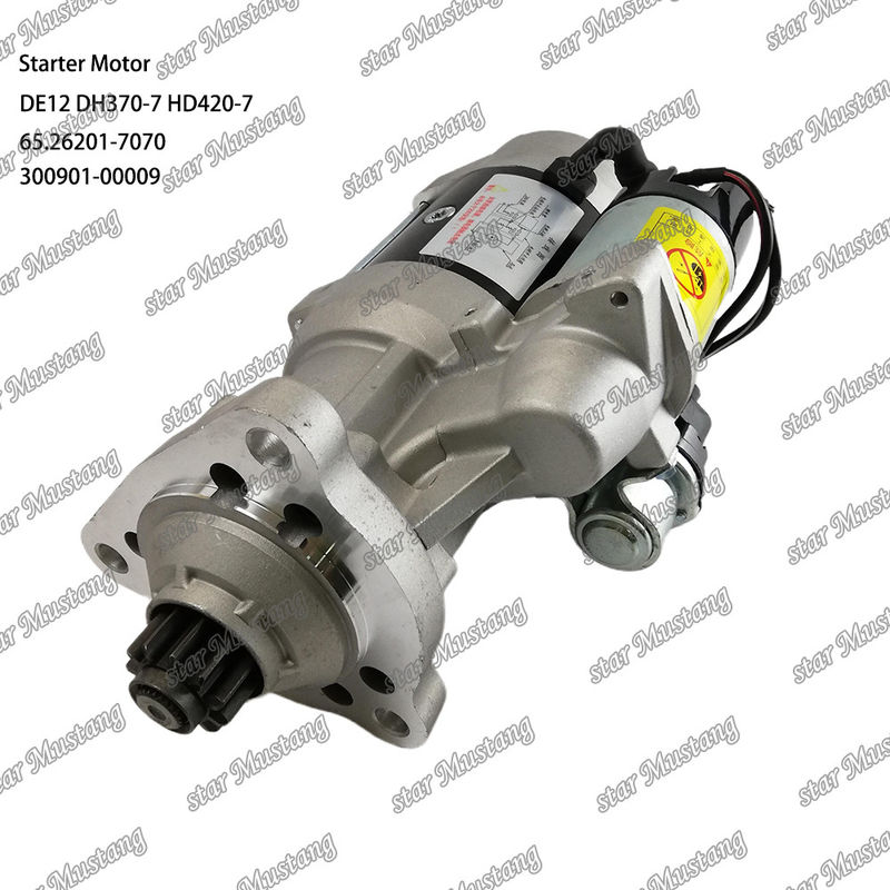 DE12 DH370-7 HD420-7 Motor de arranque de motor 24V 11T 9KW 65.26201-7070 300901-00009 Para DOOSAN DAEWOO Peças sobressalentes de motor