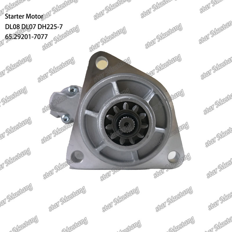 DL08 DL07 DH225-7 Motor de arranque 24V 11T 5.5KW 65.29201-7077 Para DOOSAN DAEWOO Peças sobressalentes do motor