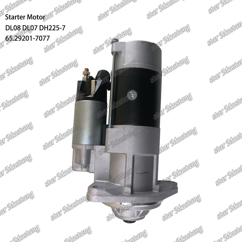 DL08 DL07 DH225-7 Motor de arranque 24V 11T 5.5KW 65.29201-7077 Para DOOSAN DAEWOO Peças sobressalentes do motor