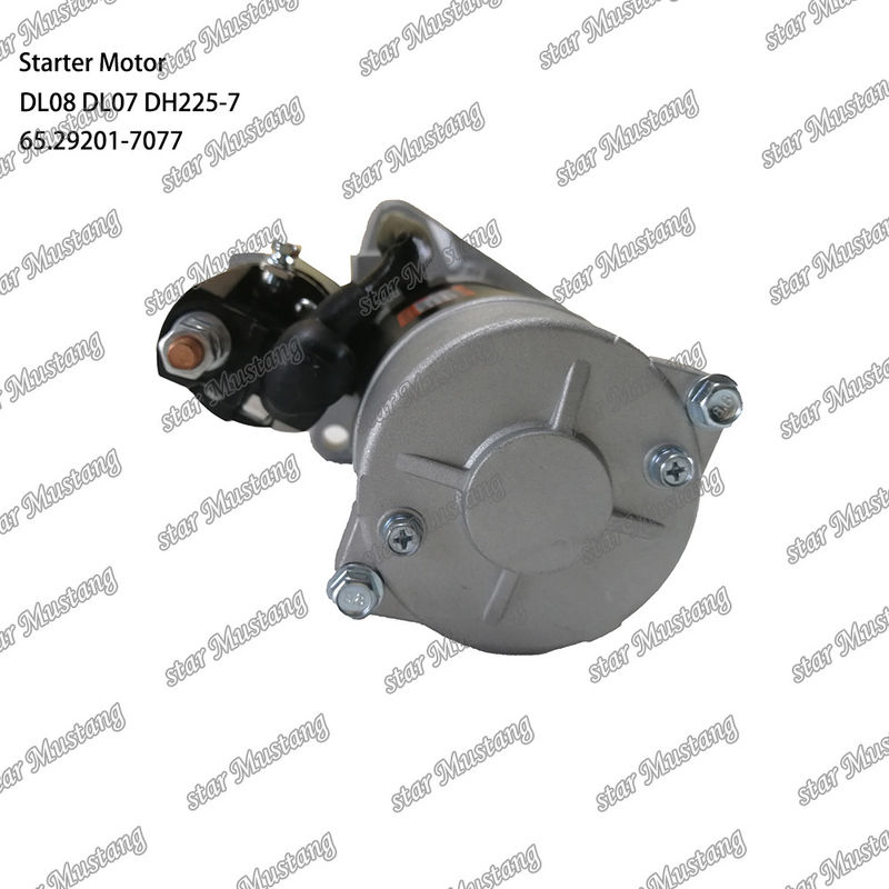 DL08 DL07 DH225-7 Motor de arranque 24V 11T 5.5KW 65.29201-7077 Para DOOSAN DAEWOO Peças sobressalentes do motor