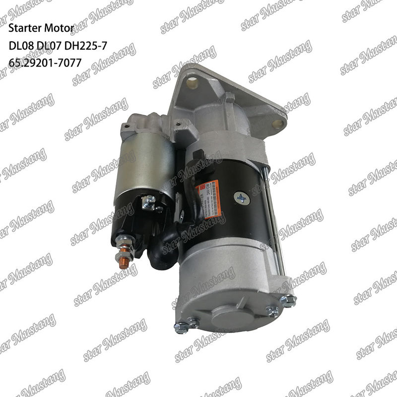 DL08 DL07 DH225-7 Motor de arranque 24V 11T 5.5KW 65.29201-7077 Para DOOSAN DAEWOO Peças sobressalentes do motor