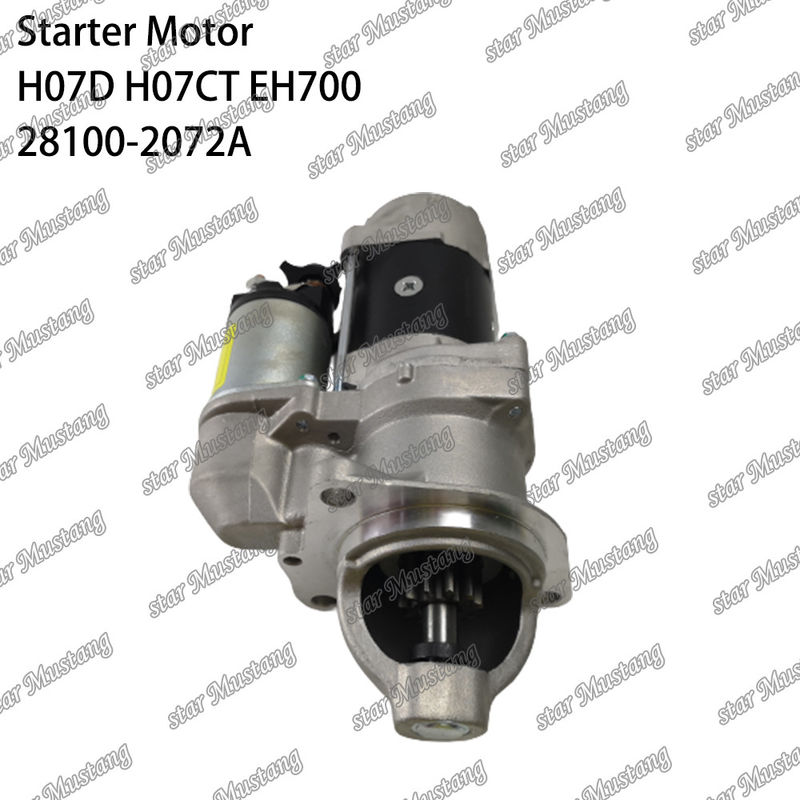 H07D H07CT EH700 EX220-5 Motor de arranque 24V 11T 5.5KW 28100-2072A 28100-1443A 28100-2271 Para peças sobressalentes de motores HINO