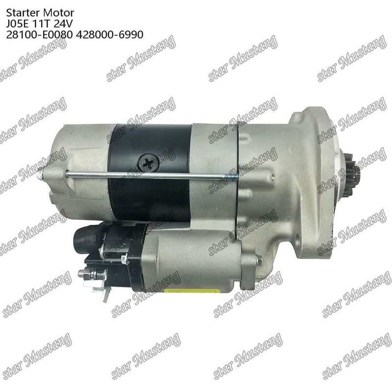 J05E Motor de arranque 11T 24V 28100-E0080 428000-6990 Para peças sobressalentes de motores HINO