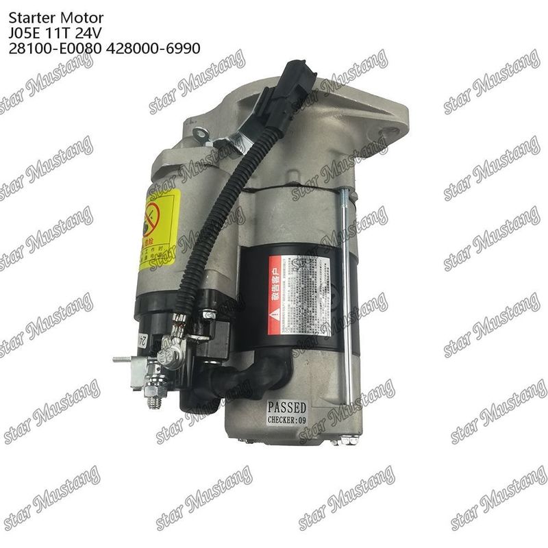J05E Motor de arranque 11T 24V 28100-E0080 428000-6990 Para peças sobressalentes de motores HINO