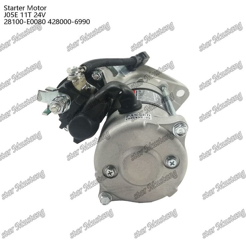 J05E Motor de arranque 11T 24V 28100-E0080 428000-6990 Para peças sobressalentes de motores HINO