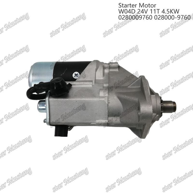 W04D Motor de arranque 24V 11T 4.5KW 0280009760 028000-9760 Para peças sobressalentes de motores HINO