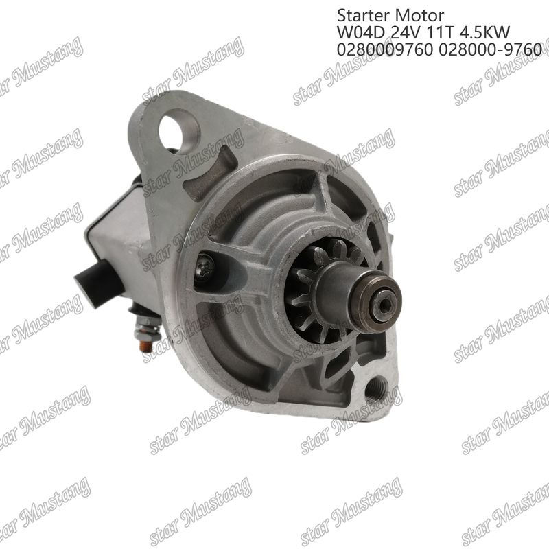 W04D Motor de arranque 24V 11T 4.5KW 0280009760 028000-9760 Para peças sobressalentes de motores HINO