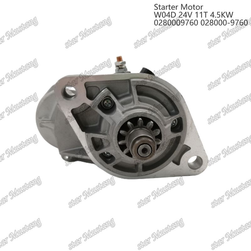 W04D Motor de arranque 24V 11T 4.5KW 0280009760 028000-9760 Para peças sobressalentes de motores HINO
