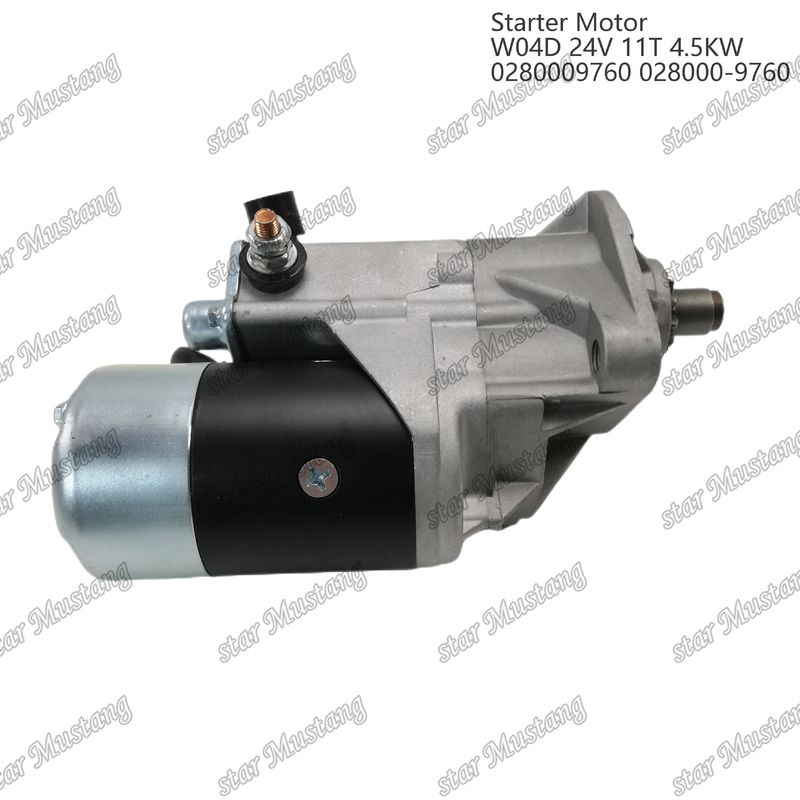 W04D Motor de arranque 24V 11T 4.5KW 0280009760 028000-9760 Para peças sobressalentes de motores HINO