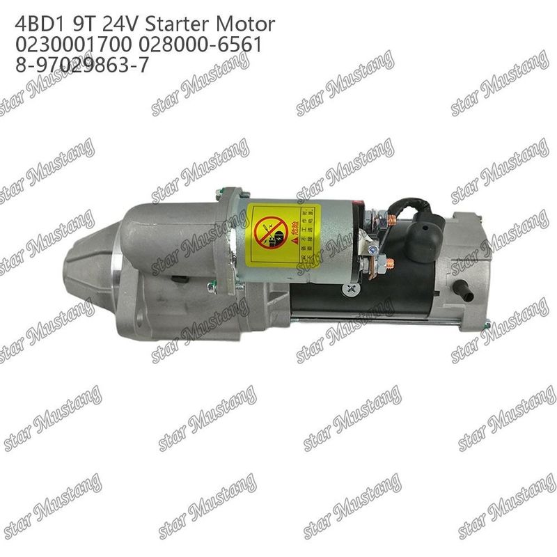 4BD1 Motor de arranque de motor 24V 0230001700 028000-6561 8-97029863-7 Para peças sobressalentes do motor ISUZU