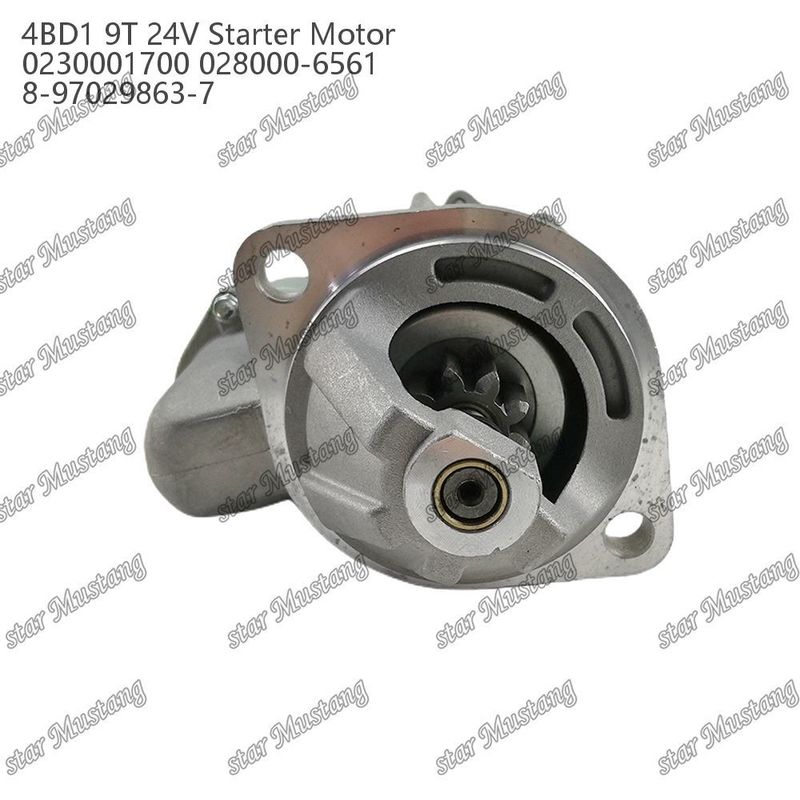 4BD1 Motor de arranque de motor 24V 0230001700 028000-6561 8-97029863-7 Para peças sobressalentes do motor ISUZU