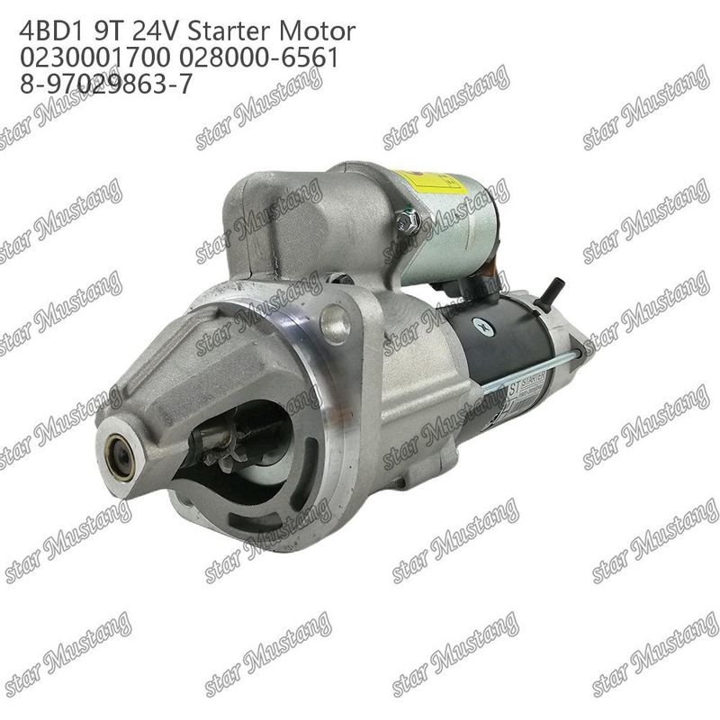 4BD1 Motor de arranque de motor 24V 0230001700 028000-6561 8-97029863-7 Para peças sobressalentes do motor ISUZU