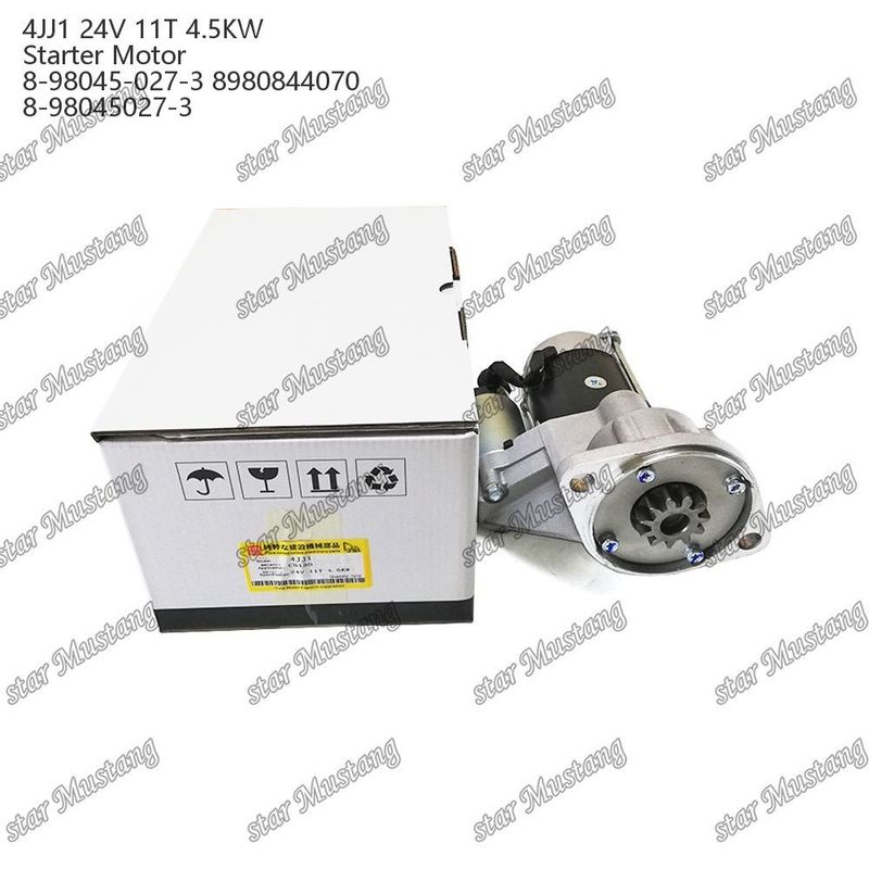 4JJ1 Motor de arranque 24V 11T 4.5KW 8-98045-027-3 8980844070 8-98045027-3 Para peças de reposição do motor ISUZU