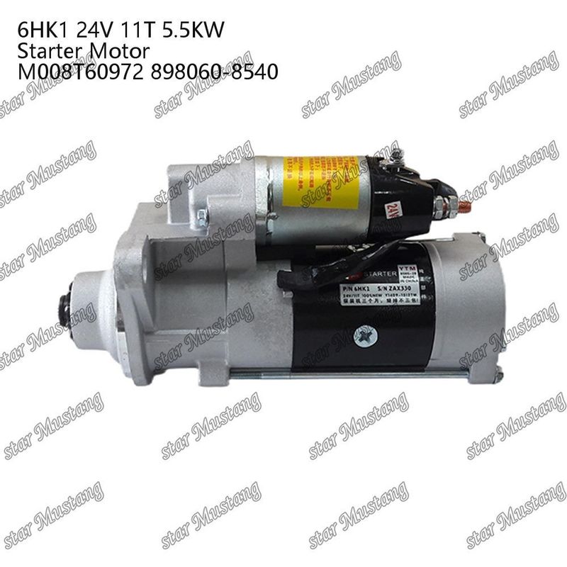 6HK1 Motor de arranque 24V 11T 5.5KW M008T60972 898060-8540 Para peças de reposição do motor ISUZU