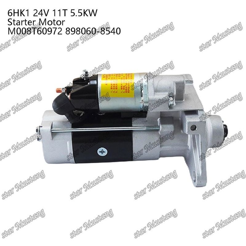 6HK1 Motor de arranque 24V 11T 5.5KW M008T60972 898060-8540 Para peças de reposição do motor ISUZU