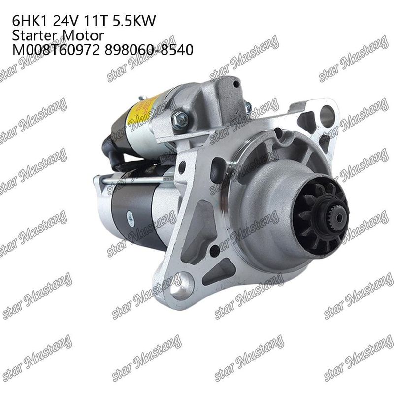 6HK1 Motor de arranque 24V 11T 5.5KW M008T60972 898060-8540 Para peças de reposição do motor ISUZU