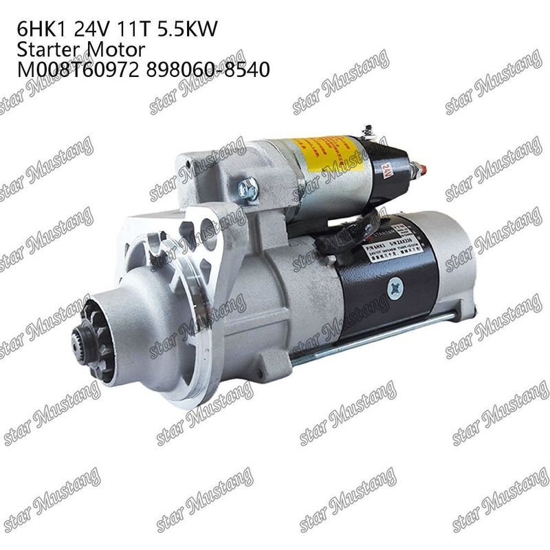 6HK1 Motor de arranque 24V 11T 5.5KW M008T60972 898060-8540 Para peças de reposição do motor ISUZU