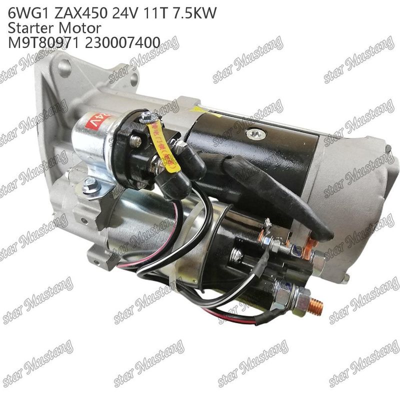 6WG1 ZAX450 Motor motor de arranque 24V 11T 7,5KW DI tipo M9T80971 230007400 Para peças de reposição do motor ISUZU