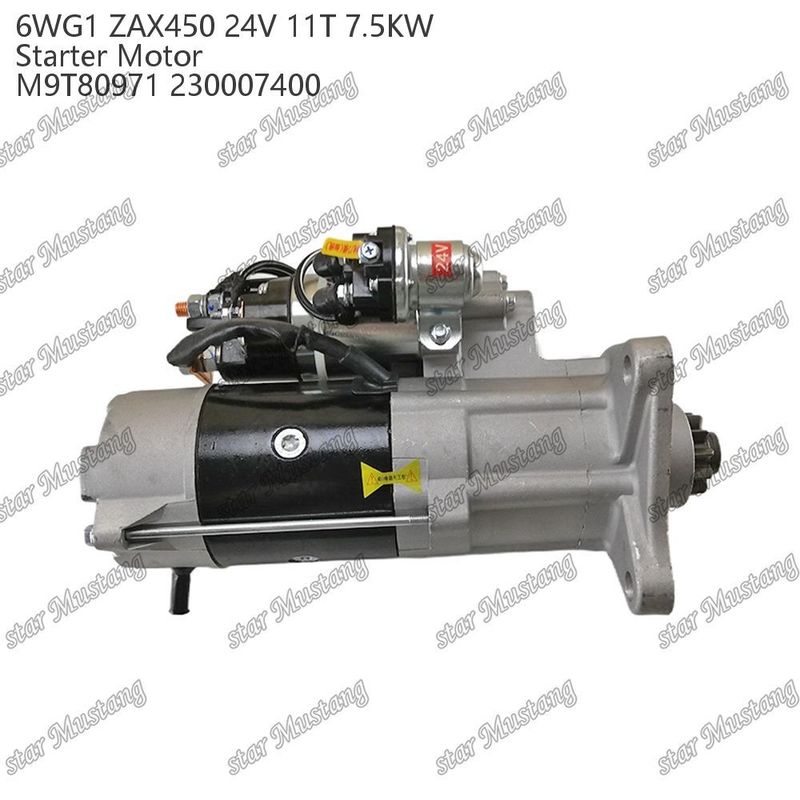 6WG1 ZAX450 Motor motor de arranque 24V 11T 7,5KW DI tipo M9T80971 230007400 Para peças de reposição do motor ISUZU