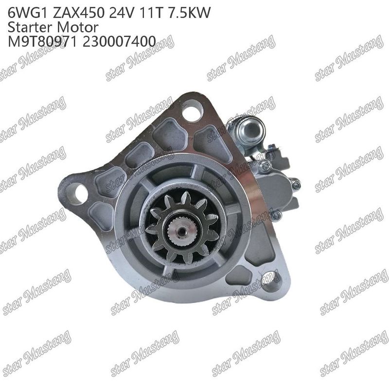 6WG1 ZAX450 Motor motor de arranque 24V 11T 7,5KW DI tipo M9T80971 230007400 Para peças de reposição do motor ISUZU
