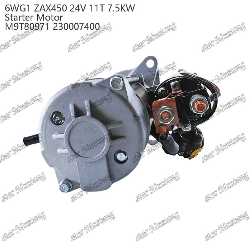6WG1 ZAX450 Motor motor de arranque 24V 11T 7,5KW DI tipo M9T80971 230007400 Para peças de reposição do motor ISUZU