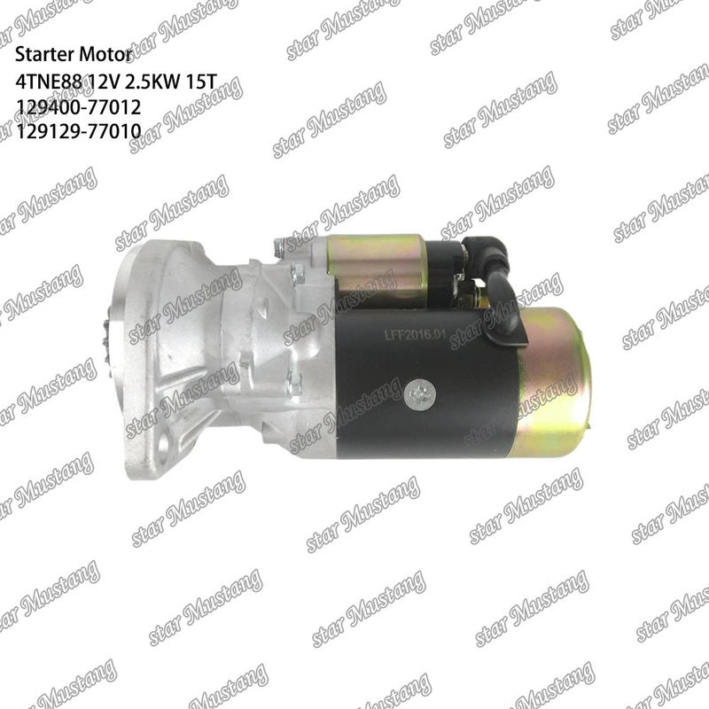 4TNE88 Motor motor de arranque 12V 2.5KW 15T 129400-77012 129129-77010 Para YANMAR Peças sobressalentes do motor