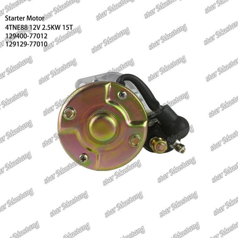4TNE88 Motor motor de arranque 12V 2.5KW 15T 129400-77012 129129-77010 Para YANMAR Peças sobressalentes do motor