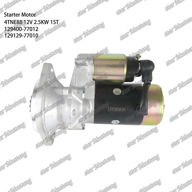 4TNE88 Motor motor de arranque 12V 2.5KW 15T 129400-77012 129129-77010 Para YANMAR Peças sobressalentes do motor