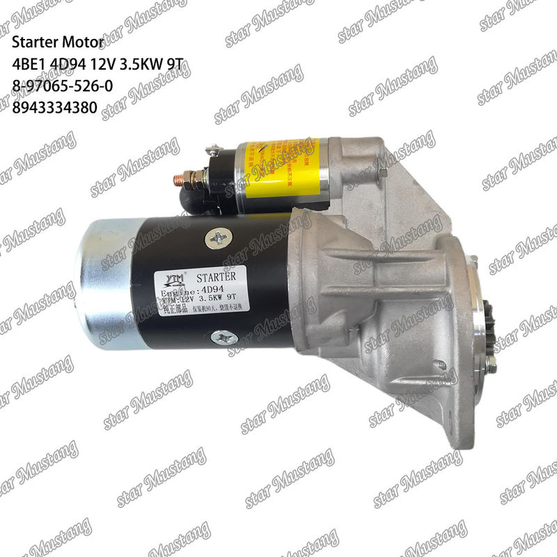 Motor de arranque 4BE1 4D94 12V 9T 8-97065-526-0 8943334380 Adequado para para partes de motores Komatsu