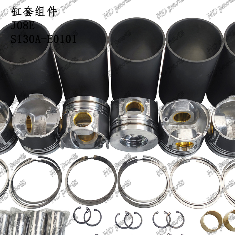 Engine J08E Cylinder Liner Kit Piston S130A-E0101 For HINO Engine Spare Parts